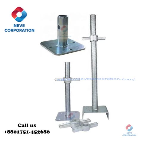 Adjustable Steel Scaffolding Jack Base U head jack Bangladesh - NEVE Corporation