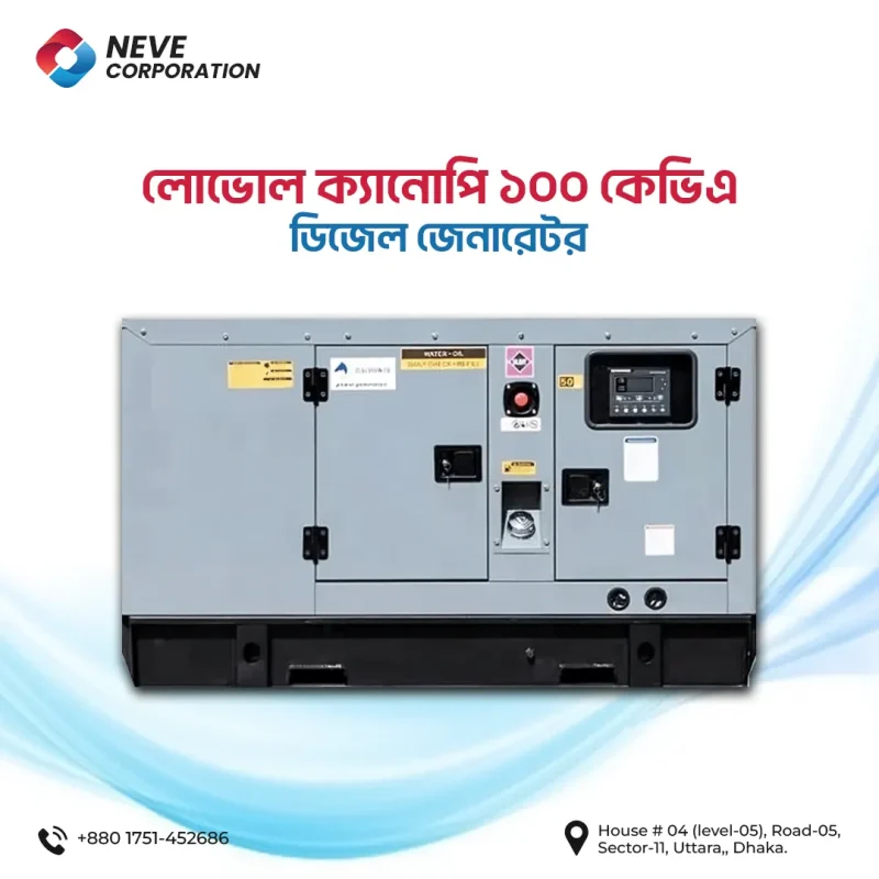 Lovol Canopy 100 kVA 80 kW Silent Diesel Generator in Bangladesh